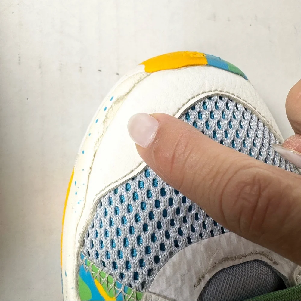 Nike Ja 1 GS Sundial Big Kids Basketball Sneaker, 5 Y/7 W blue yellow green - Picture 7 of 12